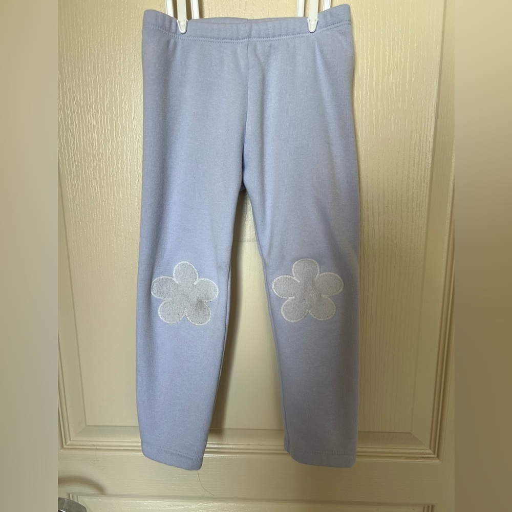 3/$10 Old Navy Toddler Girls' Blue Leggings with Flower Design Size 4T